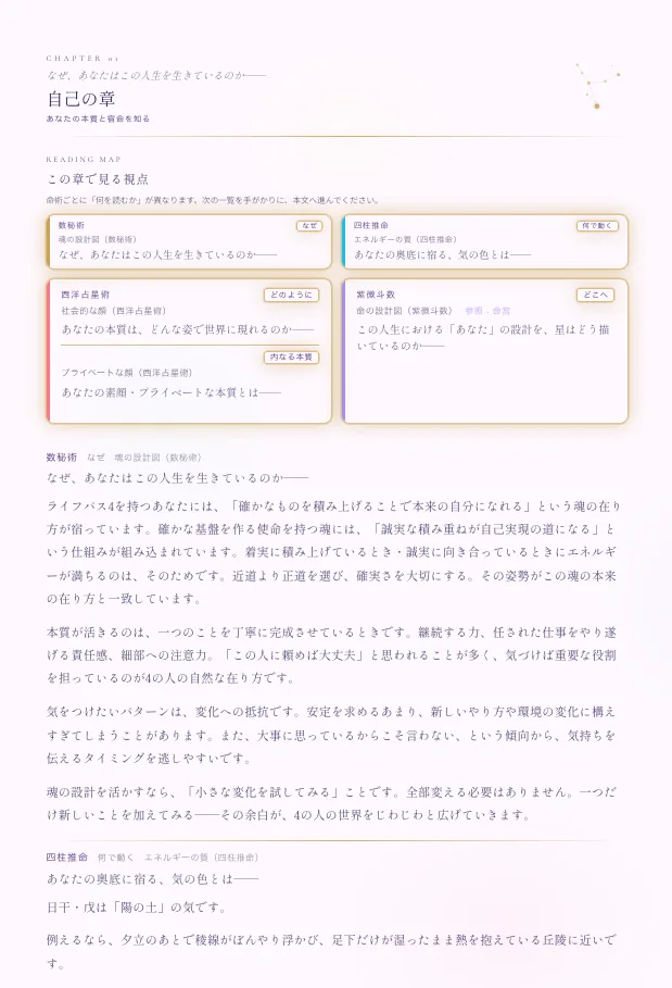 本質の章 鑑定文